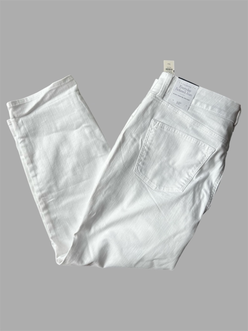 Talbots women’s everyday Jean in white denim ankle stretch pants NWT 16 petite - Picture 2 of 10